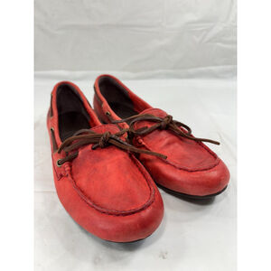 Born Børn Shoes size 6.5 Red Leather Flats